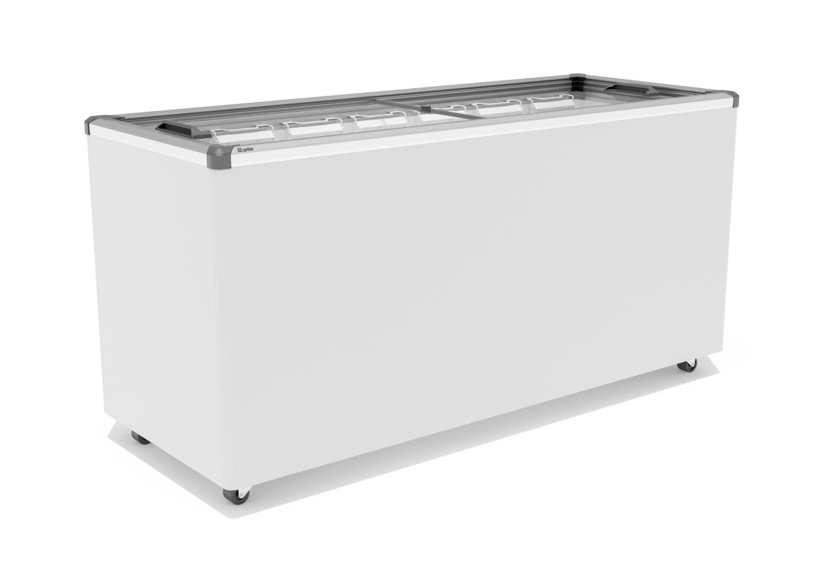 ЛАРЬ МОРОЗИЛЬНЫЙ GELLAR FG 600 C v25 ПРЯМОЕ СТЕКЛО, СЕРЫЙ (ПРОПАН)