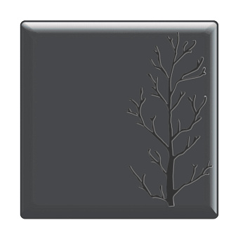 Блюдо сервировочное 26x26см, меламин, Embossed, цвет черный S-2781