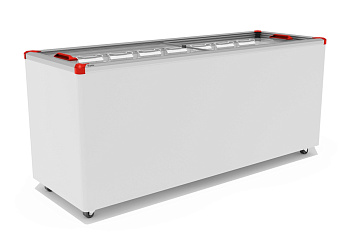 ЛАРЬ МОРОЗИЛЬНЫЙ GELLAR FG 700 C v25 ПРЯМОЕ СТЕКЛО, КРАСНЫЙ (ПРОПАН)