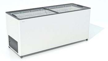 ЛАРЬ МОРОЗИЛЬНЫЙ FROSTOR F 600 С ПРЯМОЕ СТЕКЛО СЕРЫЙ (ПРОПАН)